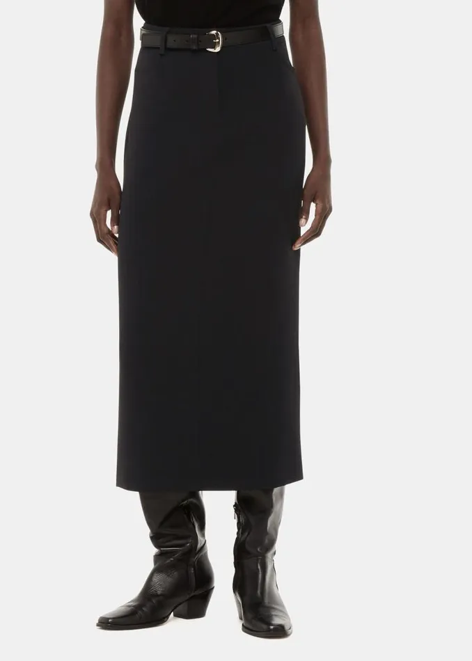 Whistles Skirts Black Abigail Tailored Midi Skirt 8211 Women