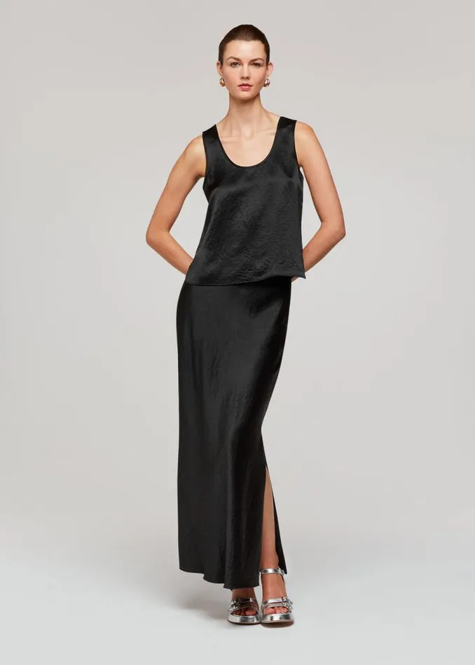 Whistles Skirts Black Ella Bias Cut Skirt 8211 Women
