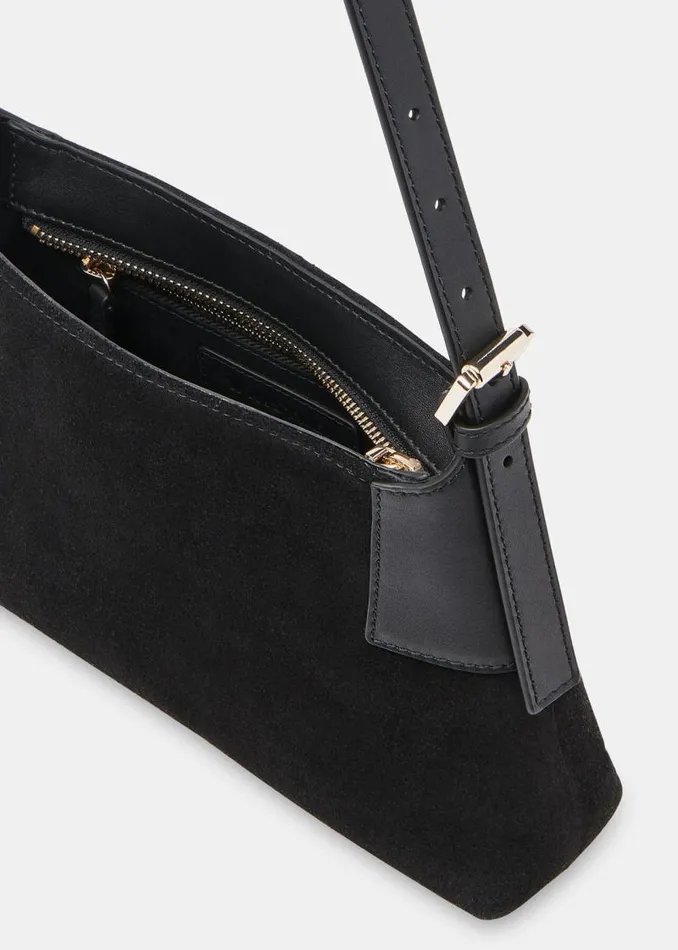 Whistles Small Bags and Clutches Black Paloma Small Suede Bag 8211 Women