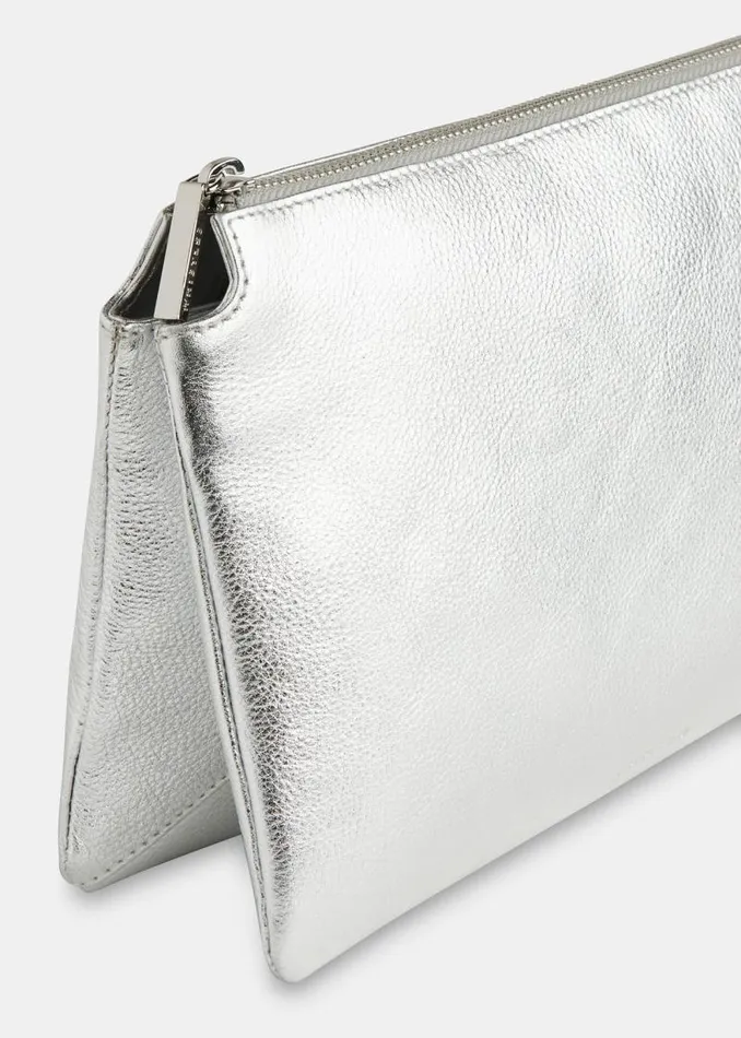 Whistles Small Bags and Clutches Silver Elita Double Pouch Clutch 8211 Women