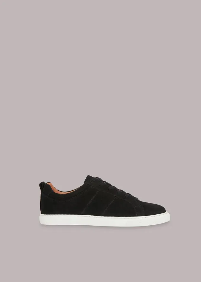 Whistles Sneakers Black Koki Suede Lace Up Sneaker 8211 Women