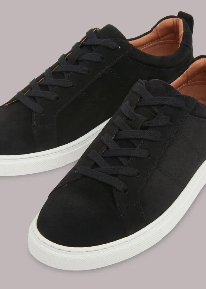 Whistles Sneakers Black Koki Suede Lace Up Sneaker 8211 Women
