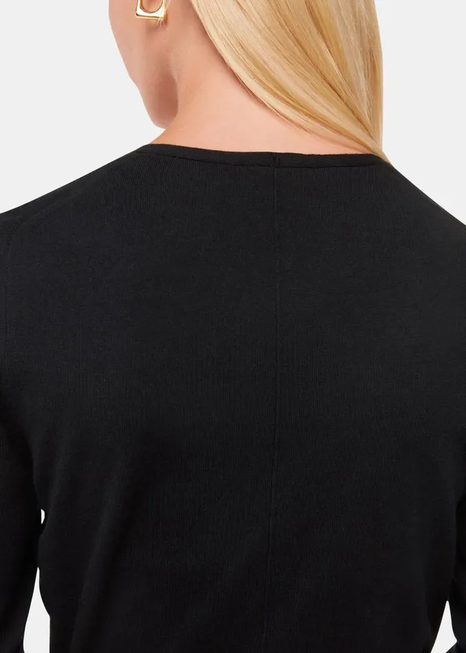 Whistles Sweaters and Cashmere Black Mila V Neck Sweater 8211 Women