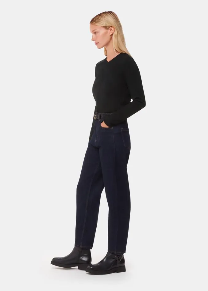 Whistles Sweaters and Cashmere Black Mila V Neck Sweater 8211 Women
