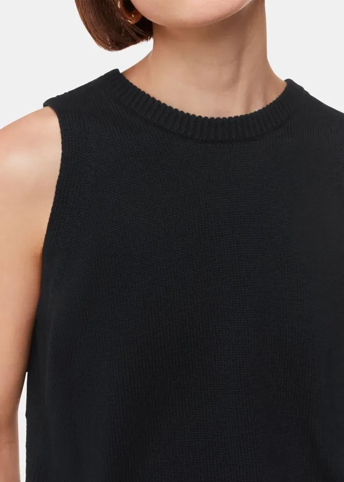 Whistles Sweaters and Cashmere Black Twist Back Detail Sweater Vest 8211 Women