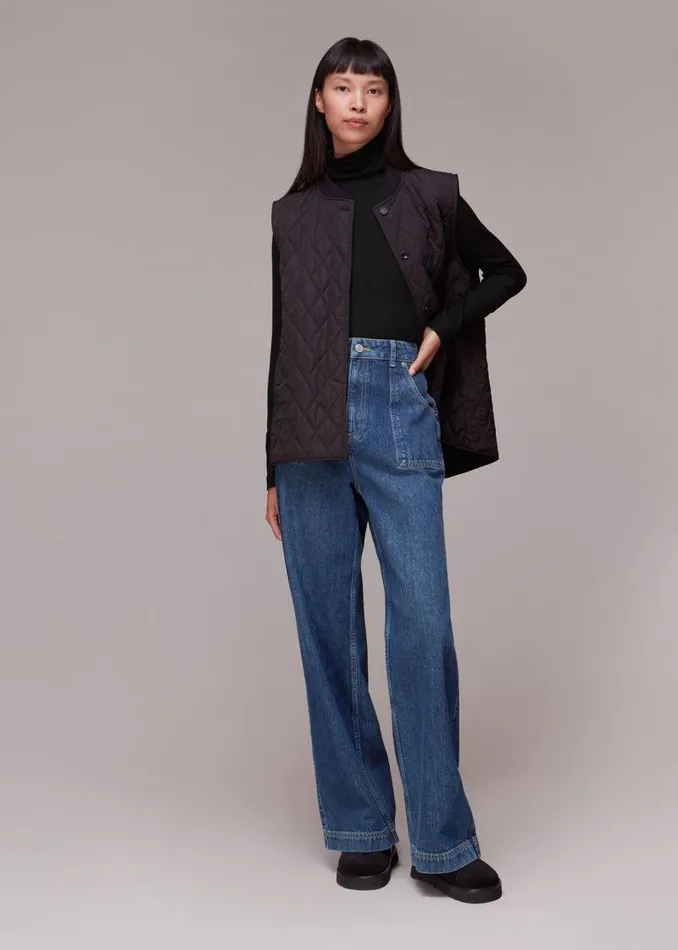 Whistles Tops Black Essential Ribbed Turtleneck 8211 Women