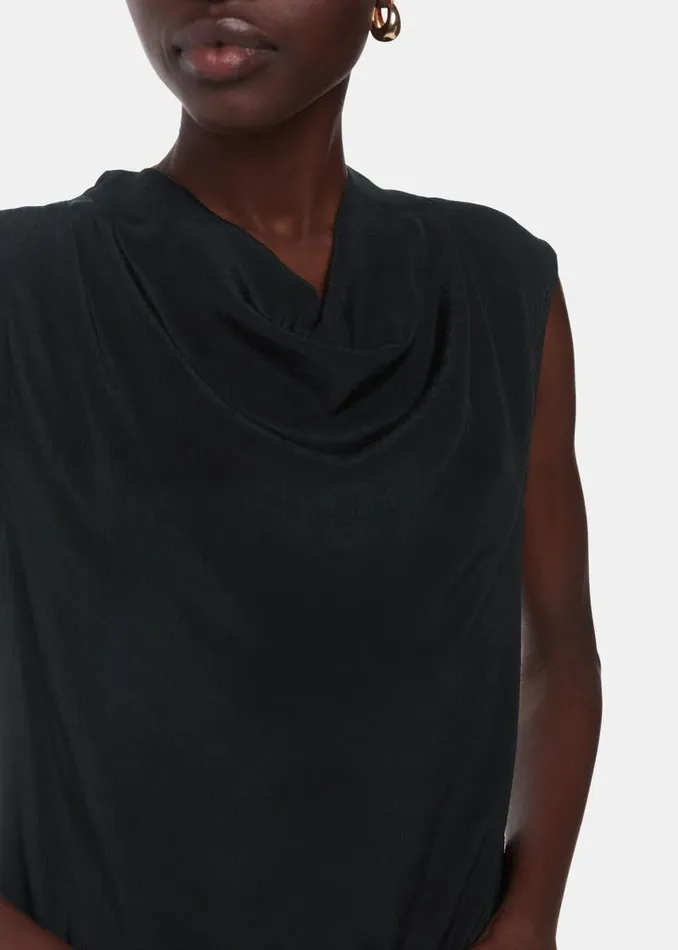 Whistles Tops Black Textured Sleeveless Tank 8211 Women