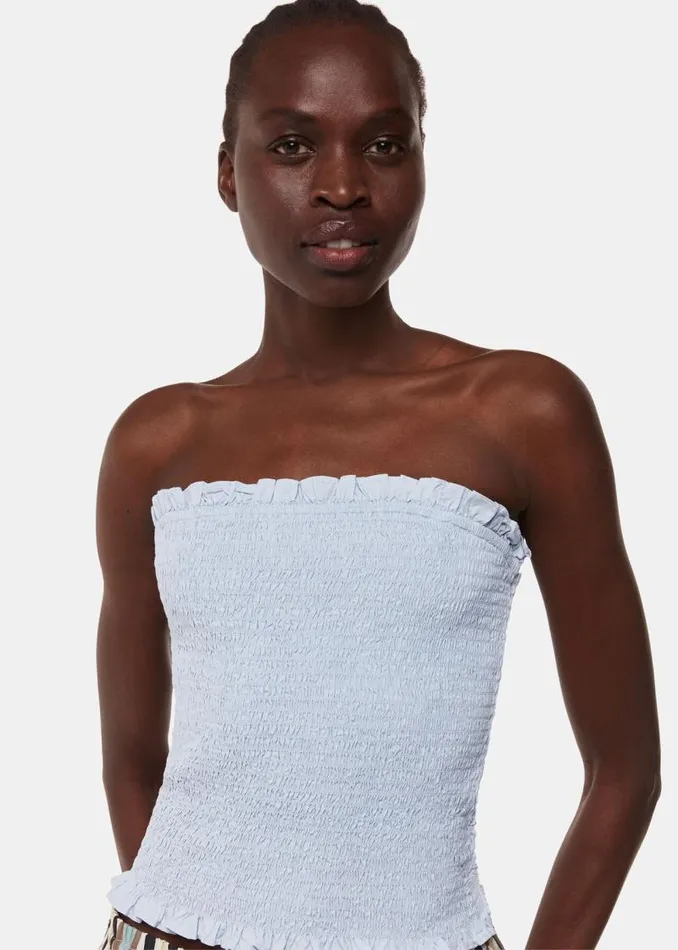 Whistles Tops Blue Louisa Textured Top 8211 Women