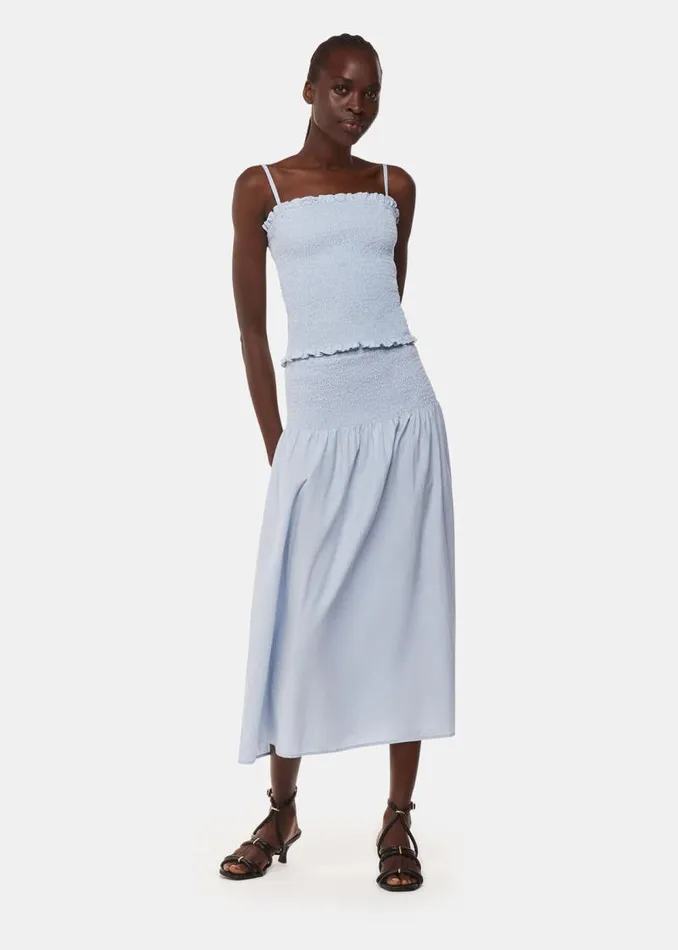 Whistles Tops Blue Louisa Textured Top 8211 Women