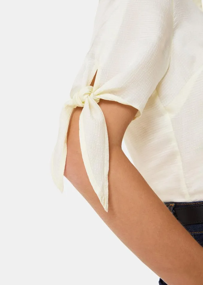 Whistles Tops Ivory Lyla Bow Sleeve Shirt 8211 Women