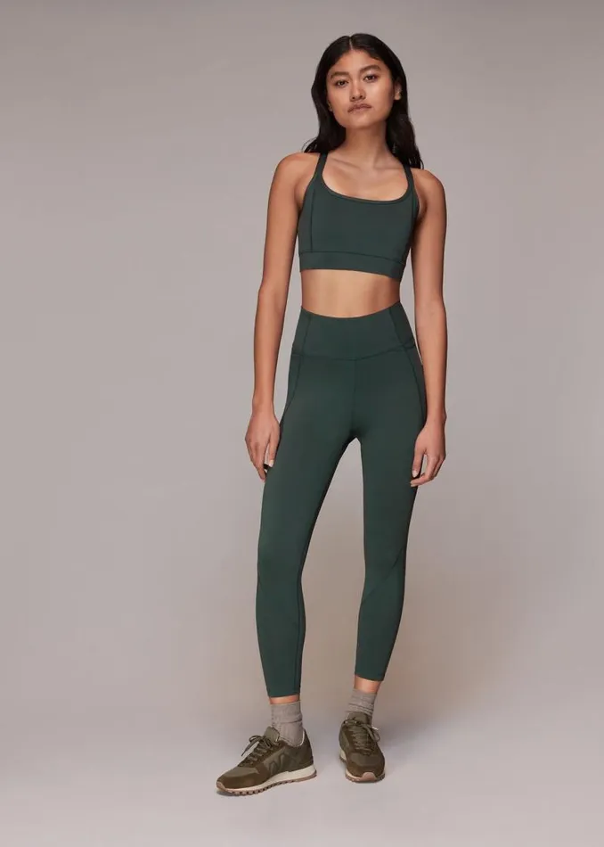 Whistles Tops Khaki Cross Back Sports Bra 8211 Women