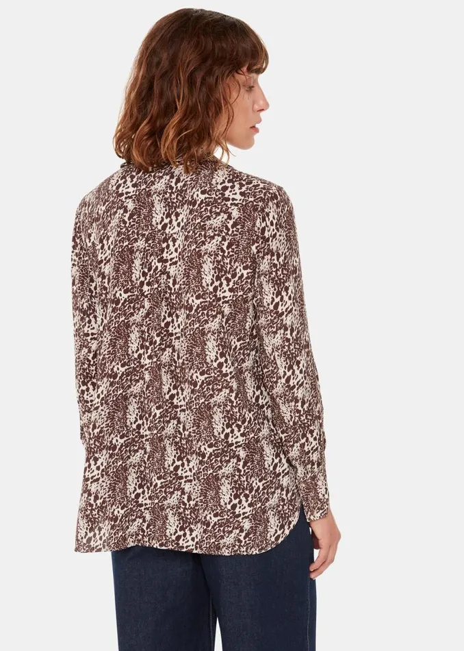 Whistles Tops Micro Leopard Print Shirt 8211 Women