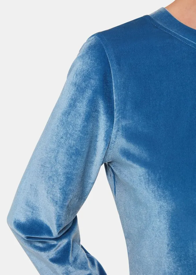Whistles Tops Pale Blue Olivia Velvet Top 8211 Women