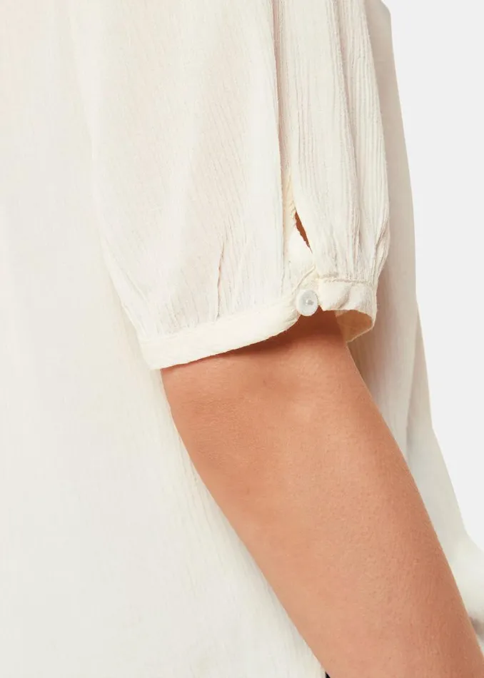 Whistles Tops White Jessie Tie Front Blouse 8211 Women