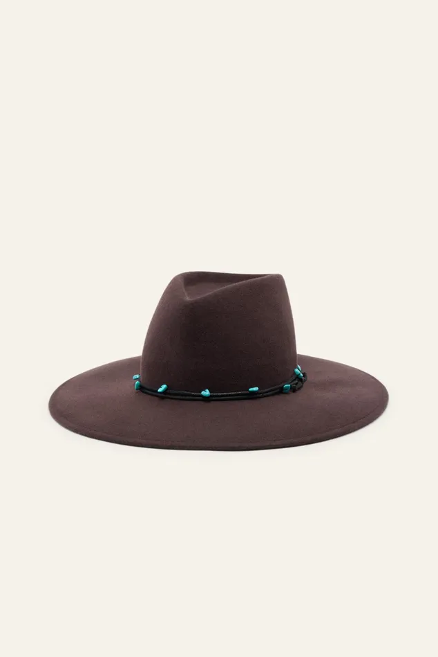 WideBrimmed Hat Huston Brown Women Baandsh Hats