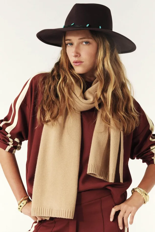 WideBrimmed Hat Huston Brown Women Baandsh Hats