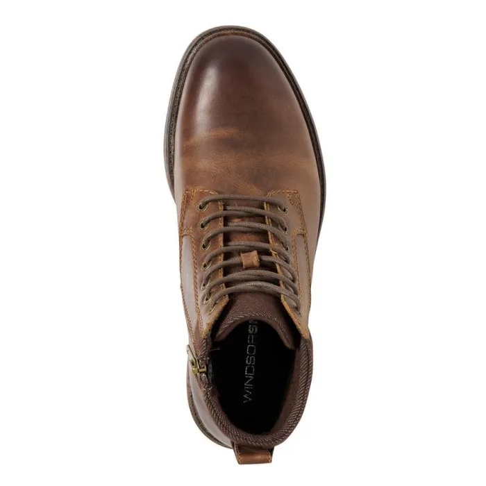 Windsor Smith Boots Men BEAU DARK BROWN LEATHER BOOTS