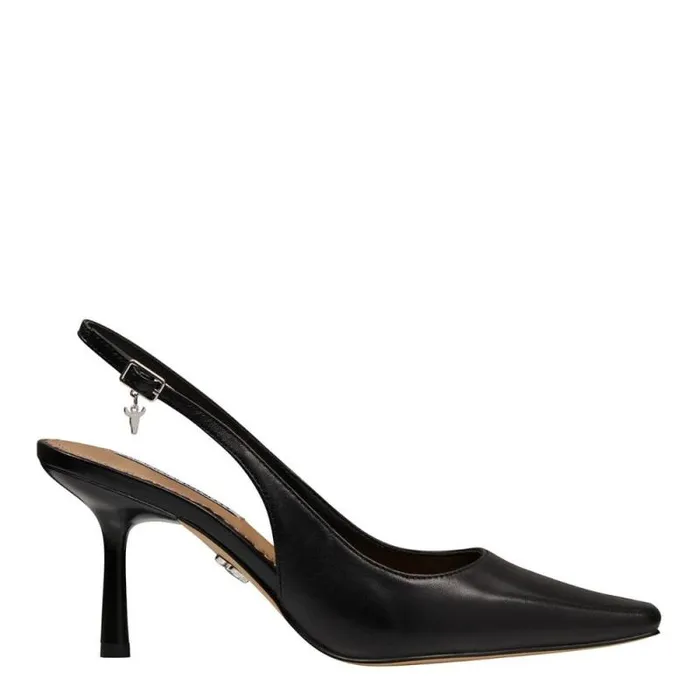 Windsor Smith Heels Women PASTIME BLACK LEATHER HEELS