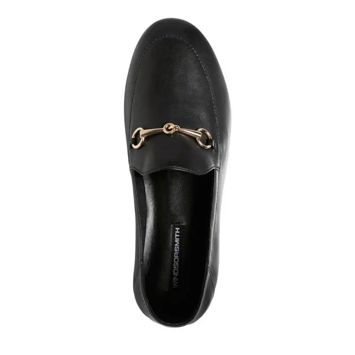 Windsor Smith Loafers Women DANI BLACK LEATHER LOAFERS
