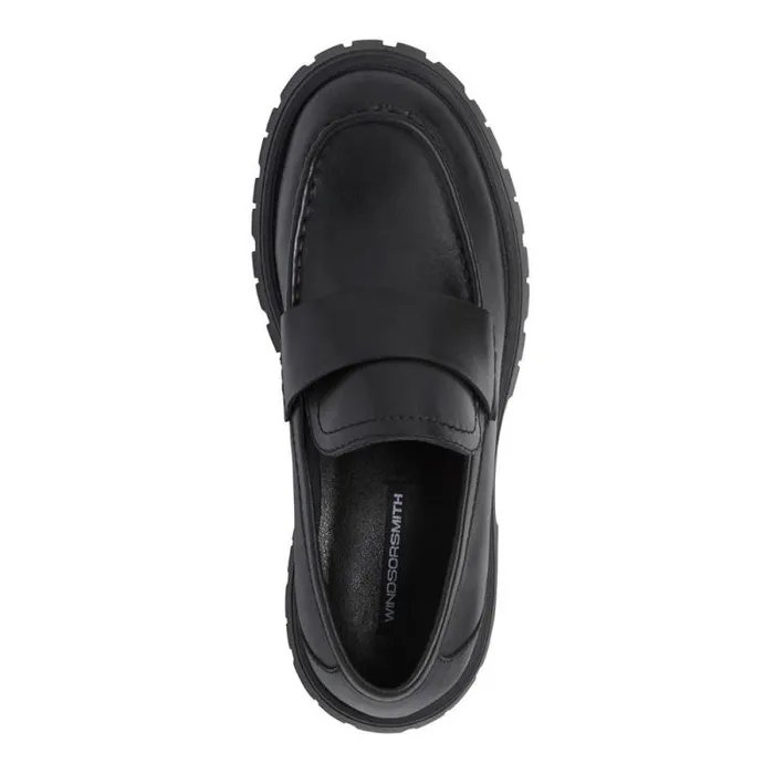 Windsor Smith Loafers Women TRICKS BLACK LEATHER LOAFERS Windsor Smith Loafers Women TRICKS BLACK LEATHER LOAFERS