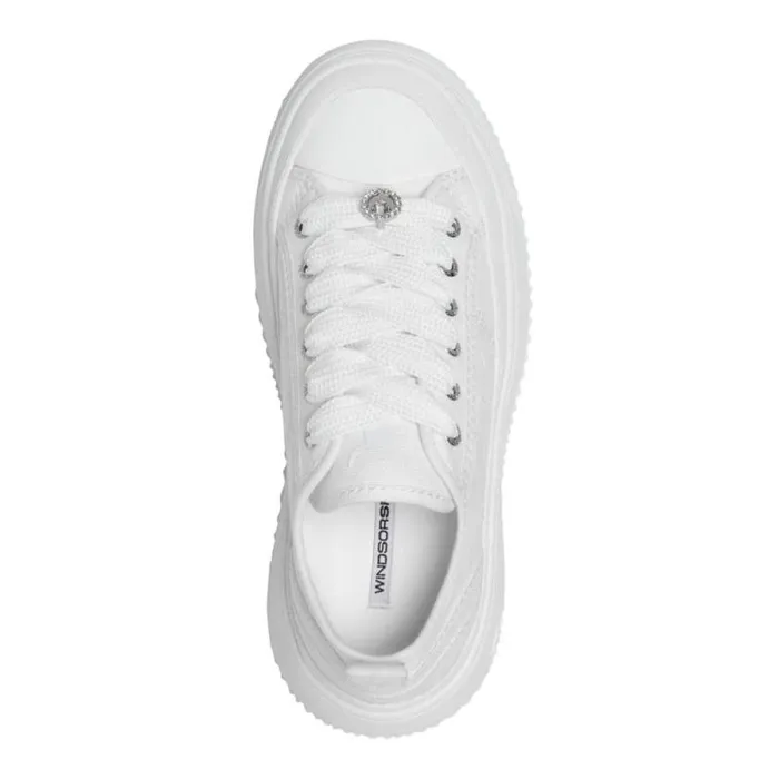 Windsor Smith Platform Sneakers Women INTENTIONS CANVAS WHITE SNEAKERS Windsor Smith Platform Sneakers Women INTENTIONS CANVAS WHITE SNEAKERS