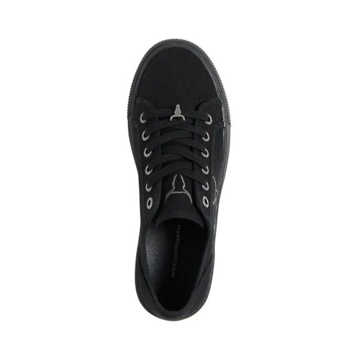 Windsor Smith Platform Sneakers Women RUBY BLACK CANVAS SNEAKERS