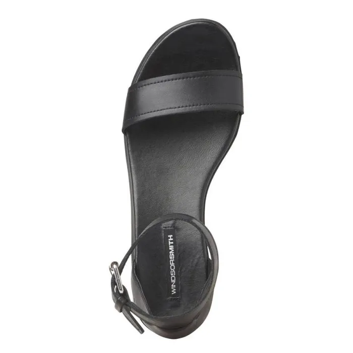 Windsor Smith Sandals Women ELSIE BLACK LEATHER SANDALS