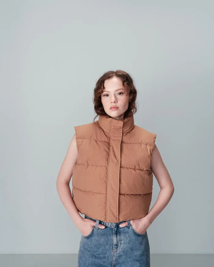 WINTER JACKET CAMEL NYLON Shop Grace and Mila Puffer Jackets
