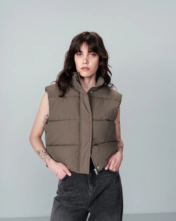 WINTER JACKET KAKI NYLON Shop Grace and Mila Puffer Jackets