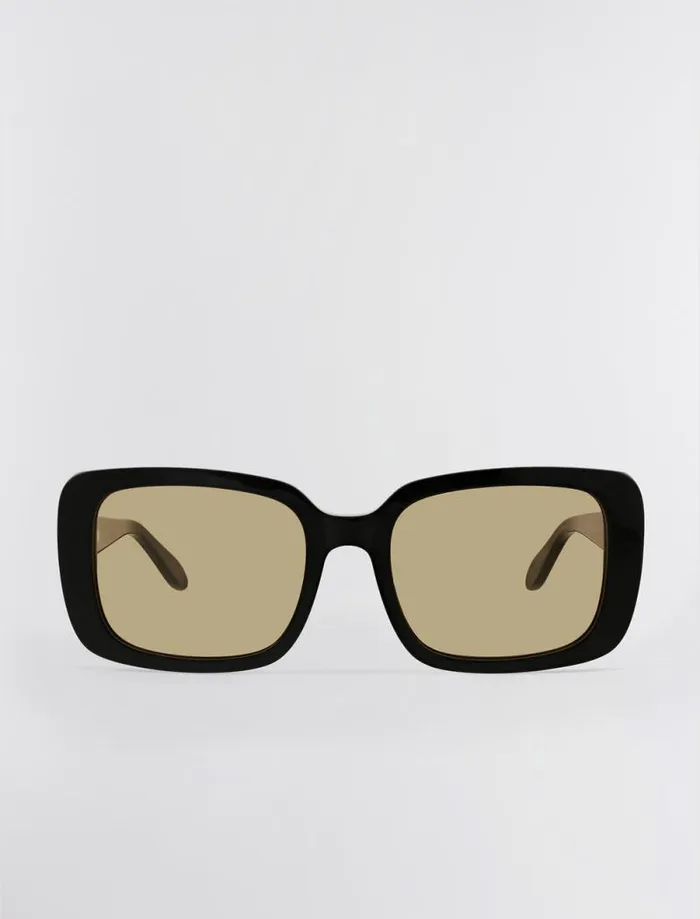 Women 1982 Rectangle Sunglasses Black Wlight Brown Lens BCBG Sunglasses Women 1982 Rectangle Sunglasses Black Wlight Brown Lens BCBG Sunglasses