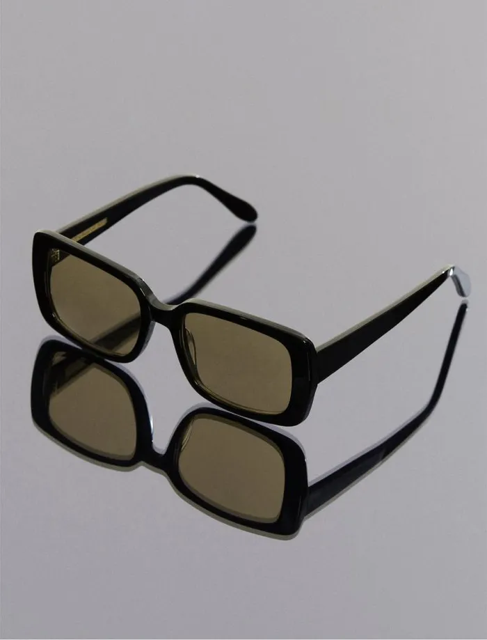 Women 1982 Rectangle Sunglasses Black Wlight Brown Lens BCBG Sunglasses Women 1982 Rectangle Sunglasses Black Wlight Brown Lens BCBG Sunglasses