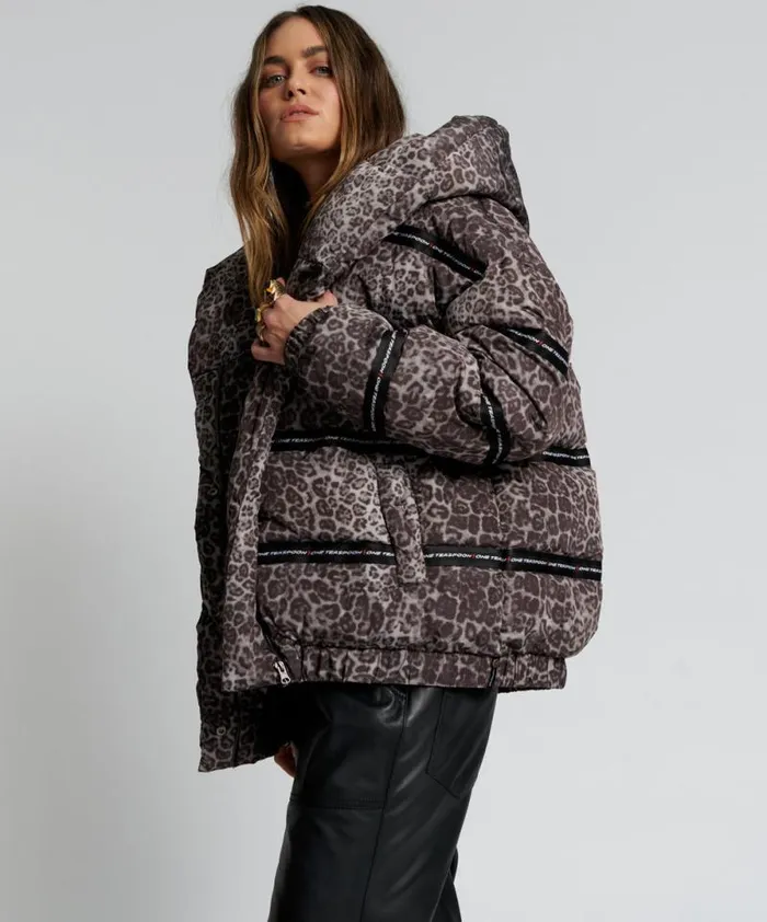 Women ADDICTED ANIMAL PUFFA JACKET One Teaspoon Puffa Jackets