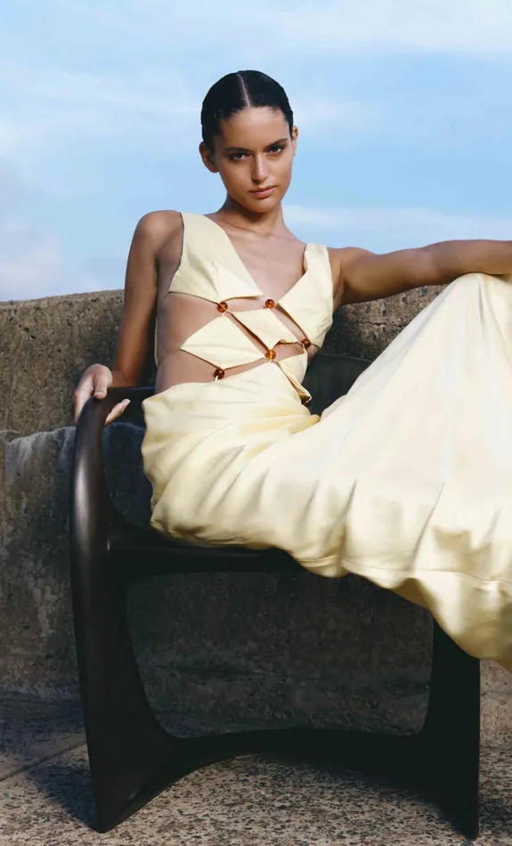 Women AGATHE DIAMOND DRESS 8211 BUTTER YELLOW Bec Bridge Prom Dresses