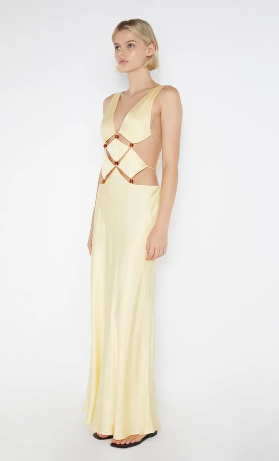 Women AGATHE DIAMOND DRESS 8211 BUTTER YELLOW Bec Bridge Prom Dresses