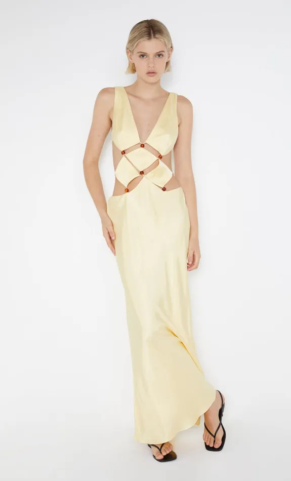 Women AGATHE DIAMOND DRESS 8211 BUTTER YELLOW Bec Bridge Prom Dresses