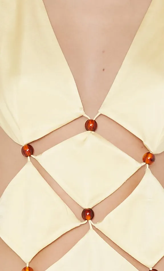 Women AGATHE DIAMOND DRESS 8211 BUTTER YELLOW Bec Bridge Prom Dresses