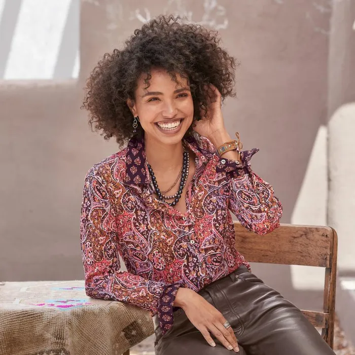 Women Aitana Shirt Petite Multi Sundance Catalog Petite Styles