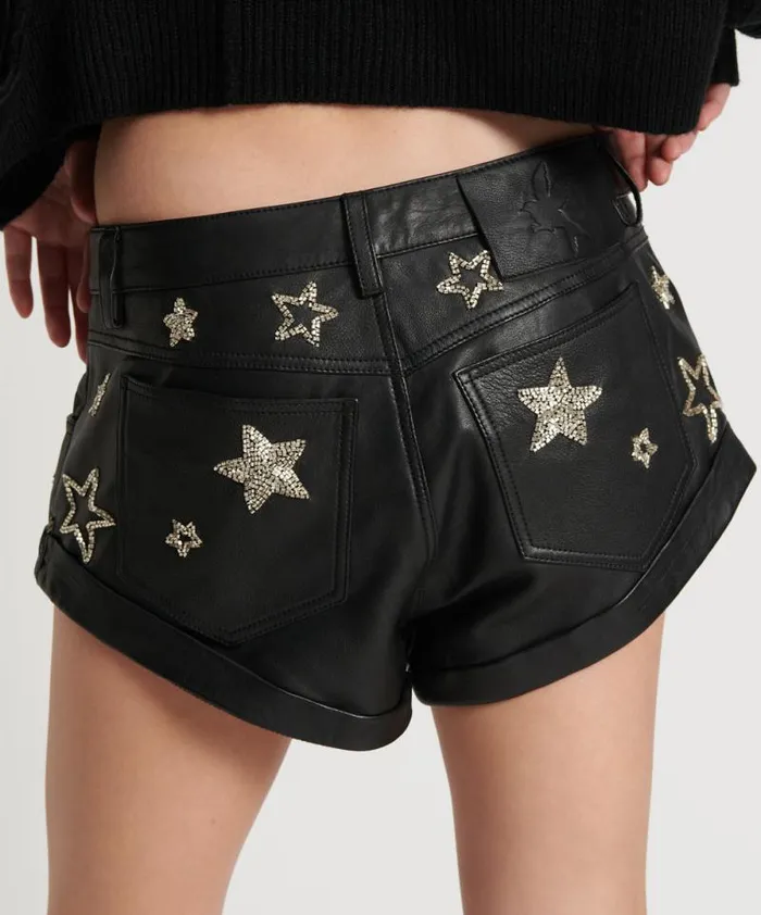 Women ALL STAR HAND EMBELLISHED LEATHER BANDIT One Teaspoon Bottoms