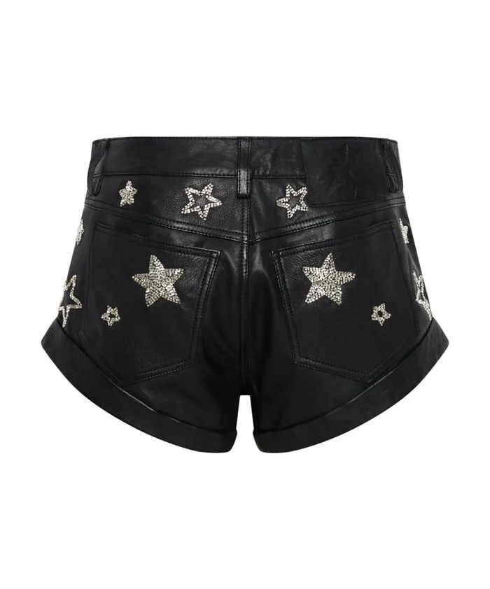 Women ALL STAR HAND EMBELLISHED LEATHER BANDIT One Teaspoon Bottoms