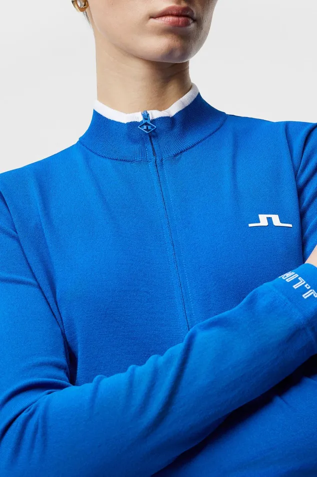 Women Almaida Knitted Sweater Lapis Blue JLindeberg Knitwear Women Almaida Knitted Sweater Lapis Blue JLindeberg Knitwear
