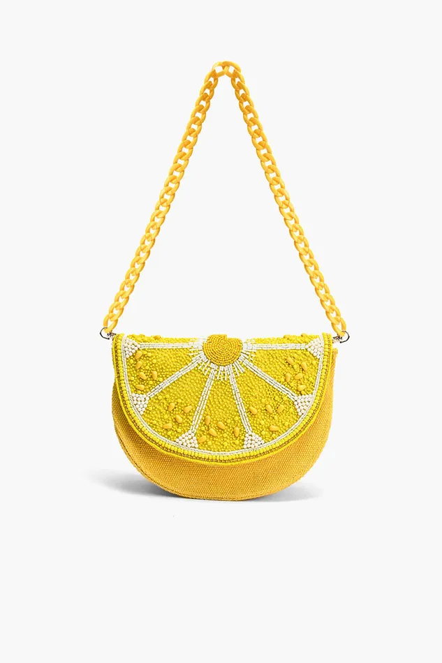 Women America and Beyond Couture Crescent Lemon Shoulder Bag Shoulder Bags