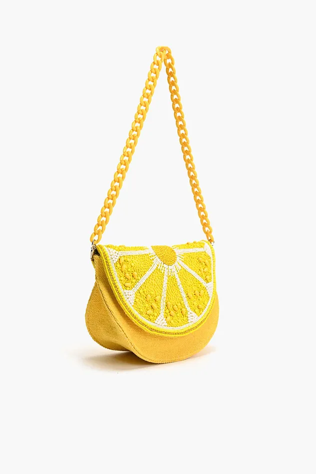 Women America and Beyond Couture Crescent Lemon Shoulder Bag Shoulder Bags