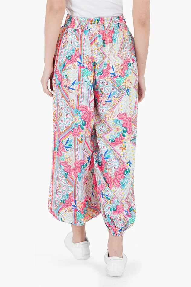 Women America and Beyond Pink Carnation Trousers Pants