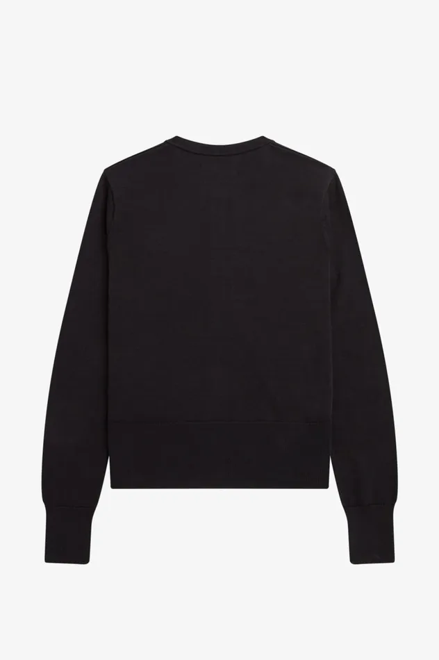 Women Amy Winehouse FoundationButtonThough Cardigan Black Fred Perry Knitwear
