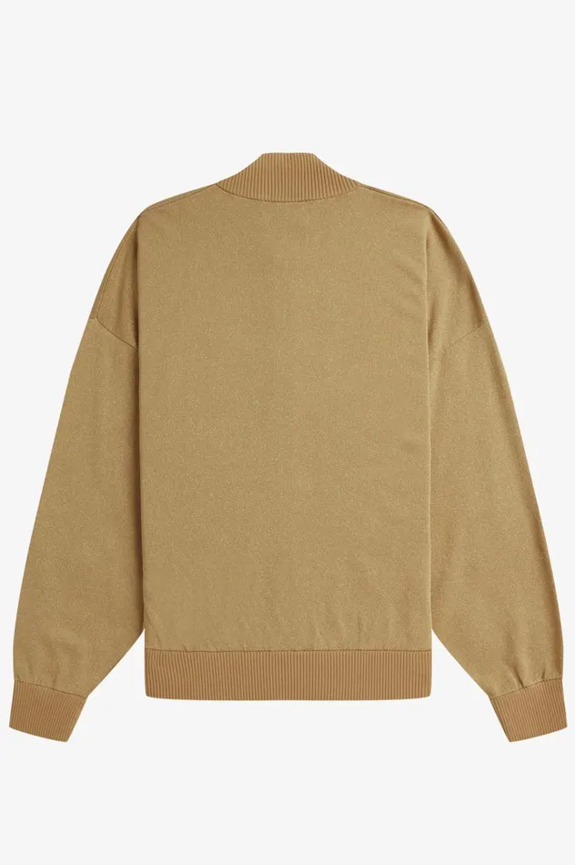 Women Amy Winehouse FoundationMetallic Knitted Bomber Jacket 1964 Gold Fred Perry Coats and Jackets Women Amy Winehouse FoundationMetallic Knitted Bomber Jacket 1964 Gold Fred Perry Coats and Jackets