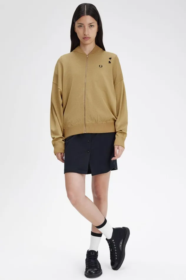 Women Amy Winehouse FoundationMetallic Knitted Bomber Jacket 1964 Gold Fred Perry Coats and Jackets Women Amy Winehouse FoundationMetallic Knitted Bomber Jacket 1964 Gold Fred Perry Coats and Jackets