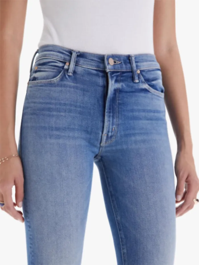 Women Ankle Mother Denim The Mid Rise Dazzler Ankle Fray Medium Blue