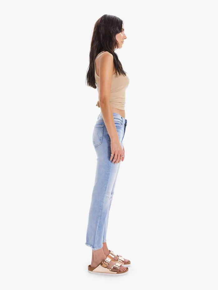 Women Ankle Mother Denim The Outsider Ankle Chew Medium Blue