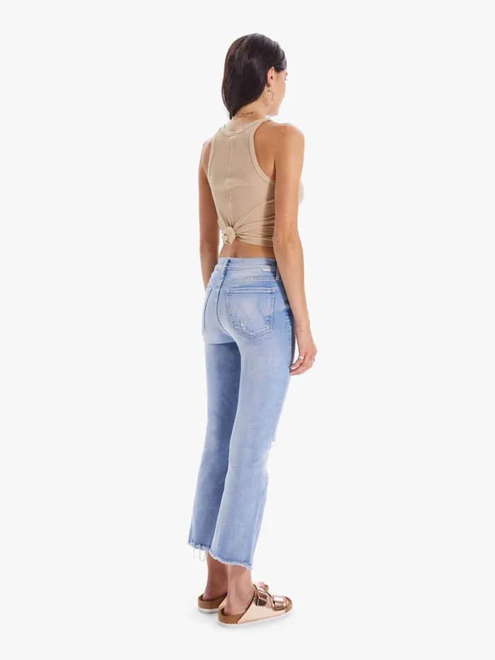 Women Ankle Mother Denim The Outsider Ankle Chew Medium Blue