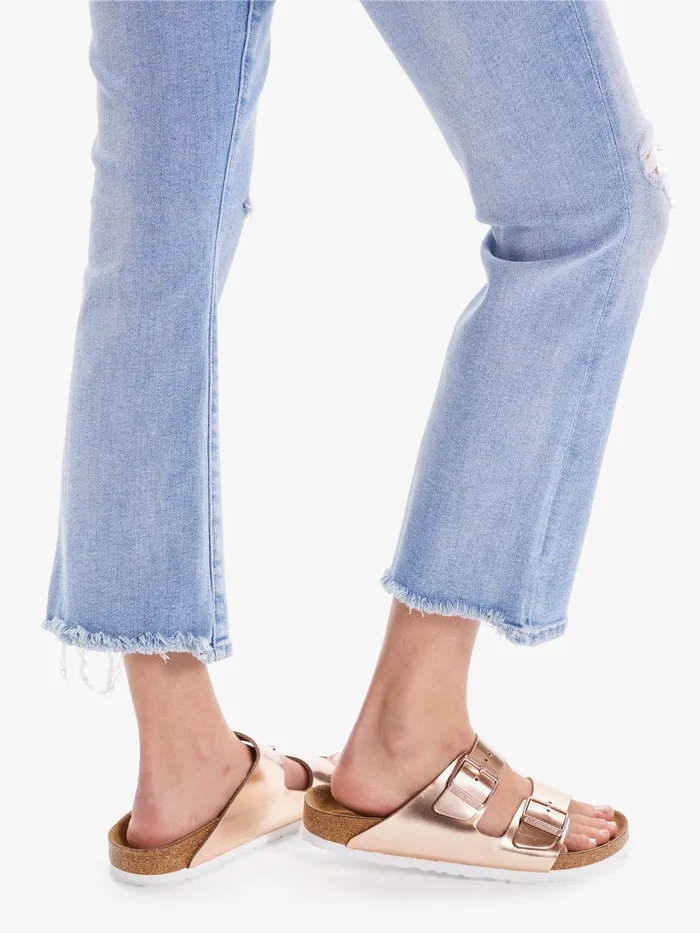 Women Ankle Mother Denim The Outsider Ankle Chew Medium Blue